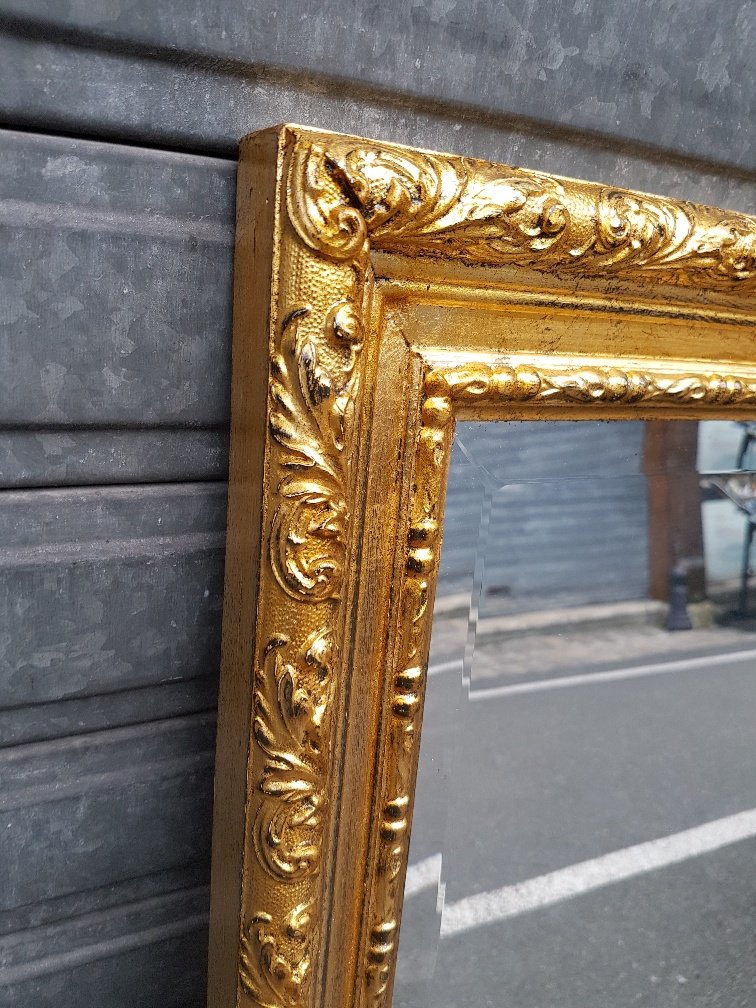 17th-century Italian-style Gilded Mirror With A Patina-photo-2