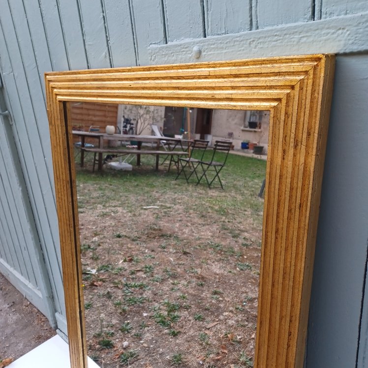 GRAND MIROIR DORE D'EPOQUE REVOLUTIONNAIRE -photo-3