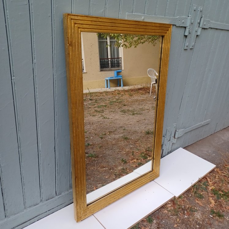 GRAND MIROIR DORE D'EPOQUE REVOLUTIONNAIRE -photo-2