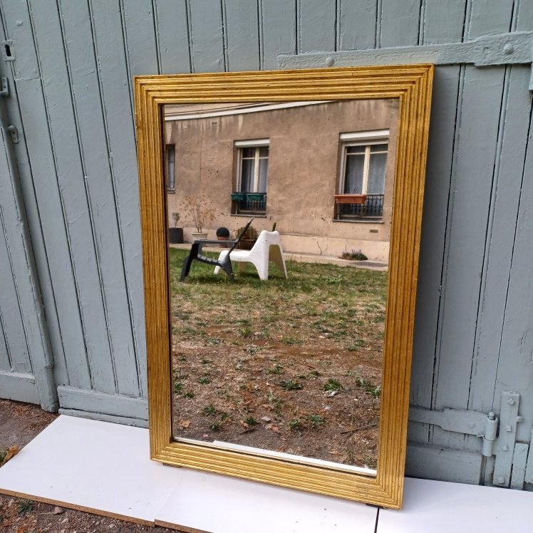 GRAND MIROIR DORE D'EPOQUE REVOLUTIONNAIRE 