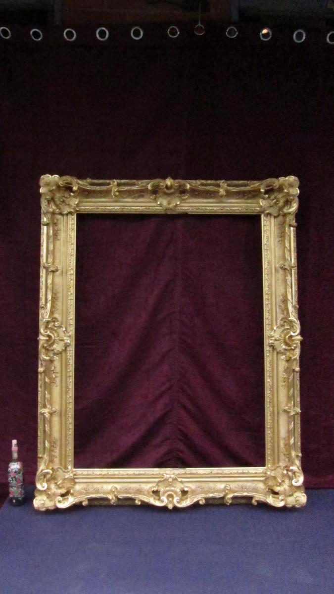 Paire De Grands Cadres Dores d'Epoque Napoleon III