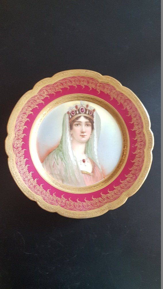 Paire d'Assiettes à l'Effigie De Napoléon Premier Et De l'Impératrice Joséphine-photo-2