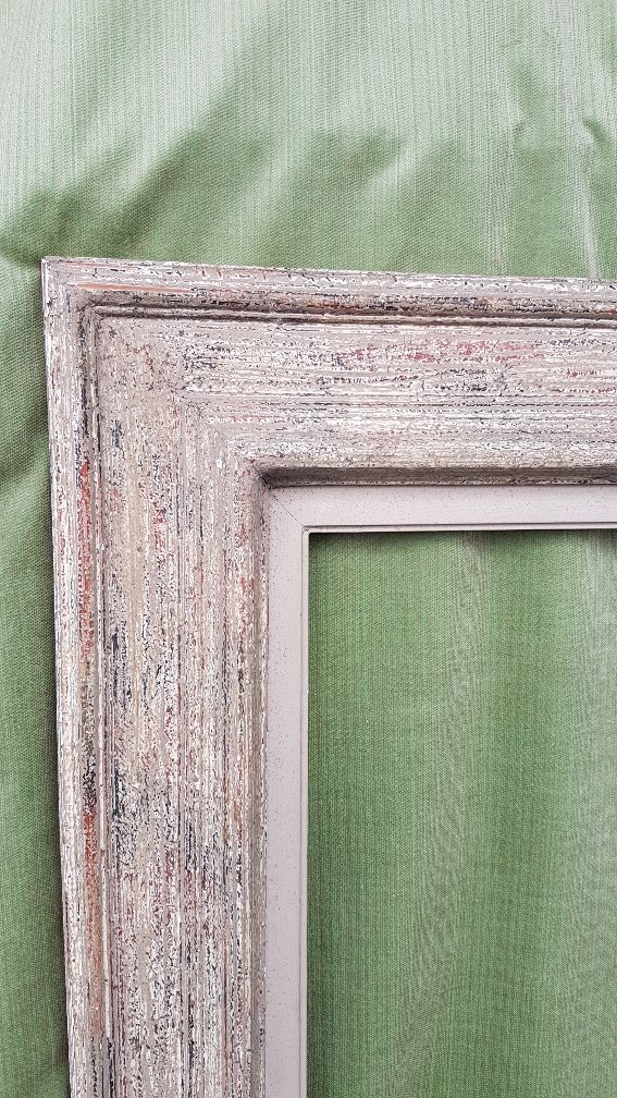 Montparnasse Frame In Carved And Patinated Gray Wood Around 1940-photo-2