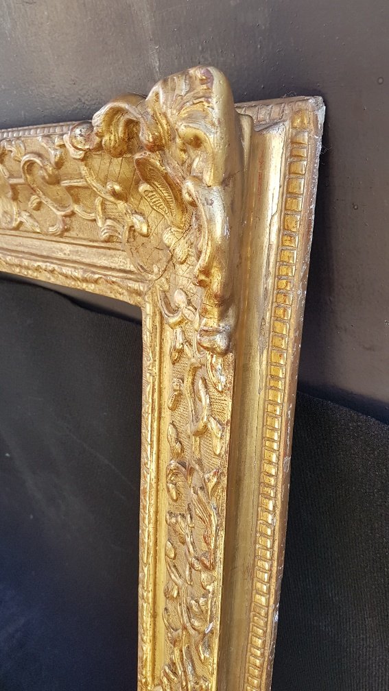 Cadre Doré d'époque Louis XIV -photo-5
