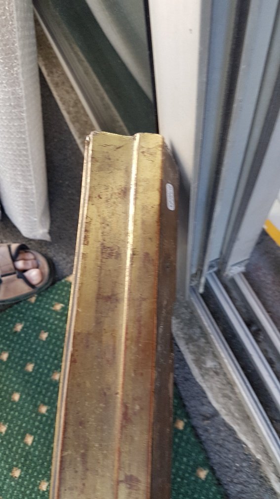 Empire Period Frame In Wood And Golden Stucco-photo-4
