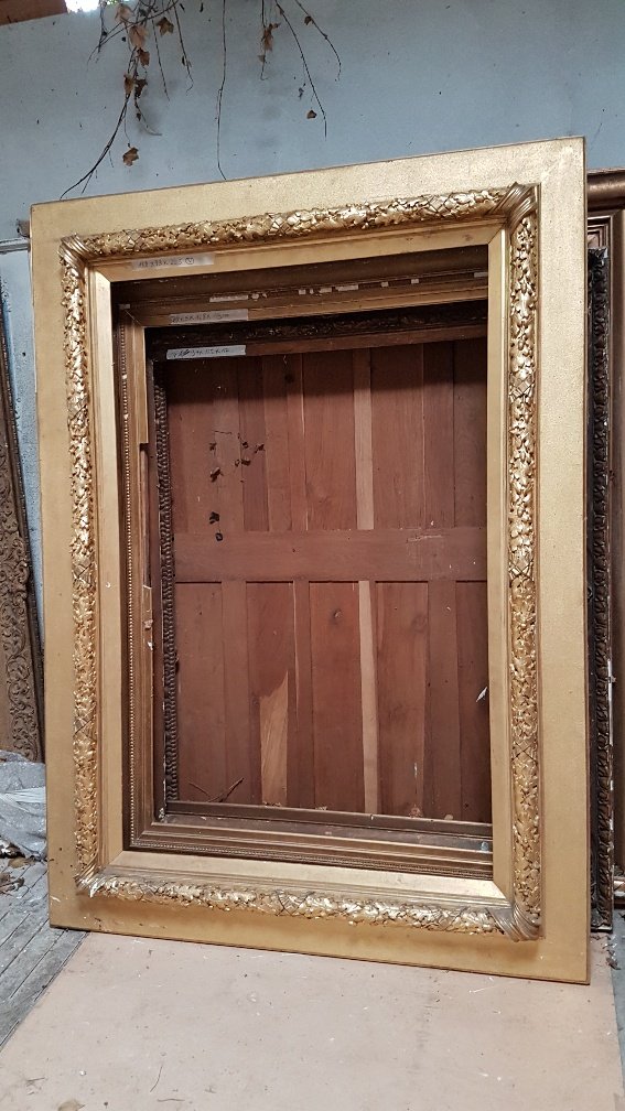 Large Golden Frame Napoleon III Style Around 1880