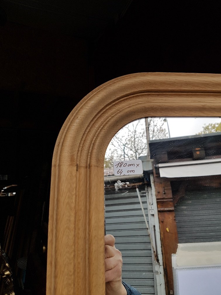 Louis-philippe Style Light Oak Mirror-photo-2