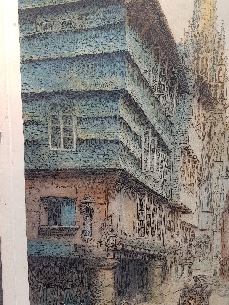 La Rue Kereon In Quimper By Eugene Gauguet Breton Artist-photo-3