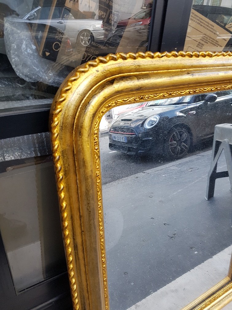 Miroir Louis-philippe Doré ( 85 Cm X 66 Cm )-photo-3