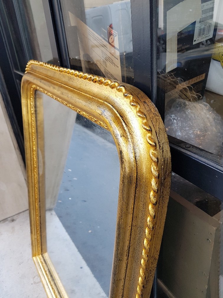 Miroir Louis-philippe Doré ( 85 Cm X 66 Cm )-photo-3