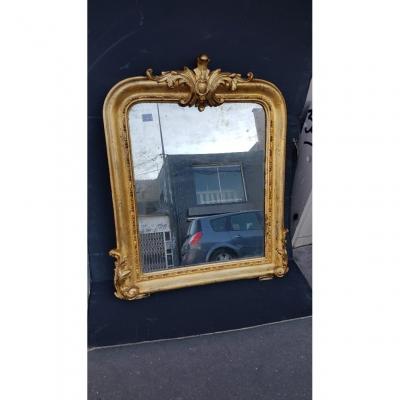 Miroir En Bois Et Stuc redoré d'époque louis-philippe ( 1830-1848 )