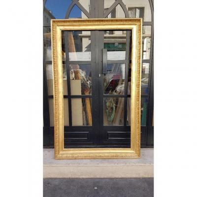 Grand Cadre d'Epoque 1er Empire En Bois Et Stuc Dore