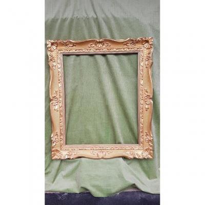 Cadre Doré De Style néo  Louis XV En Bois Sculpté 