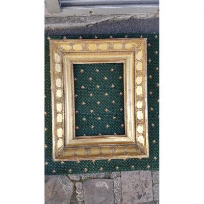 Cadre d'époque Empire En Bois Et Stuc Doré 19ème