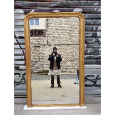 Grand Miroir Doré d'époque Louis-philippe ( 180 Cm X 111 Cm )