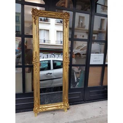 Miroir doré Louis-Philippe dit " d'entre-deux " ( 130 cm x 62 cm "