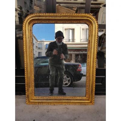 Miroir Louis-philippe Doré ( 85 Cm X 66 Cm )