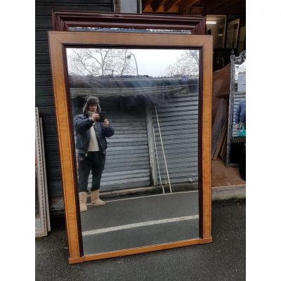 Miroir d'époque Charles X En érable Moucheté Et Palissandre ( 155 Cm X 109 Cm )
