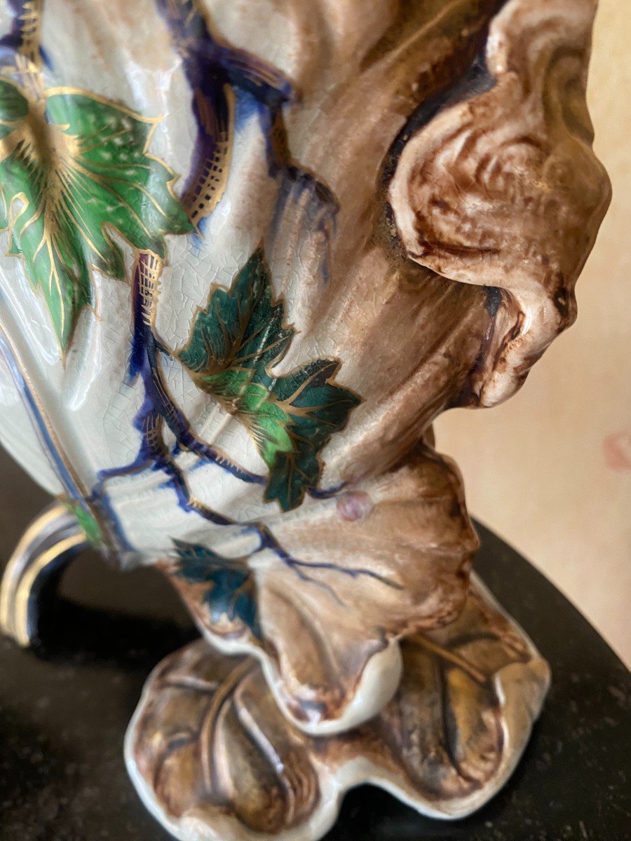 Paire De Vases en faïence-photo-4