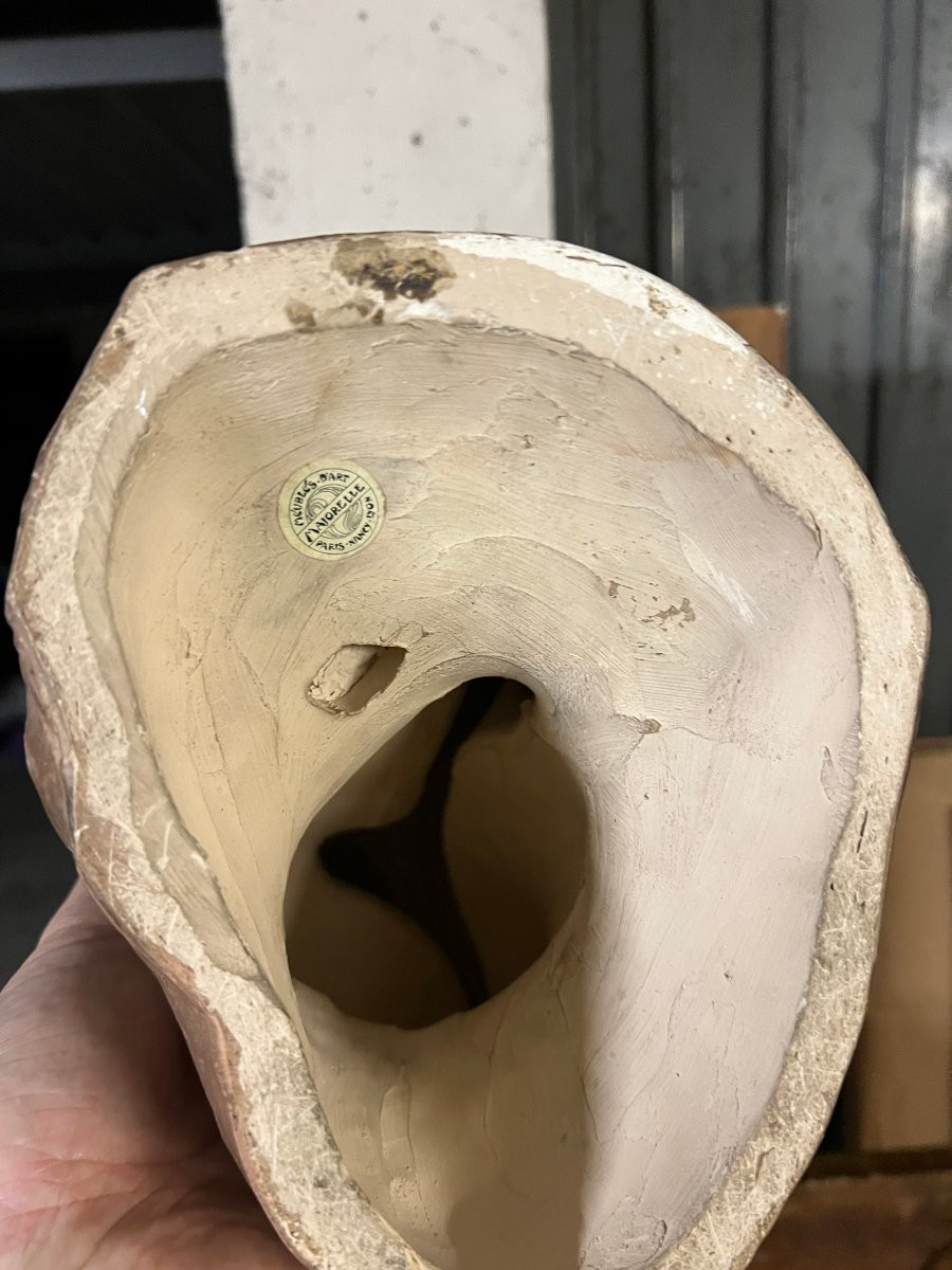 Sculpture terre cuite XIXème siècle signée -photo-5