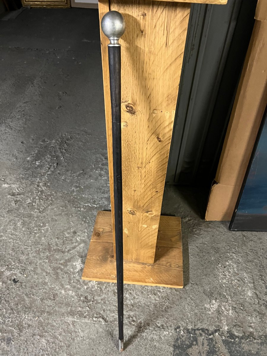 Canne de collection avec pommeau argenté-photo-2