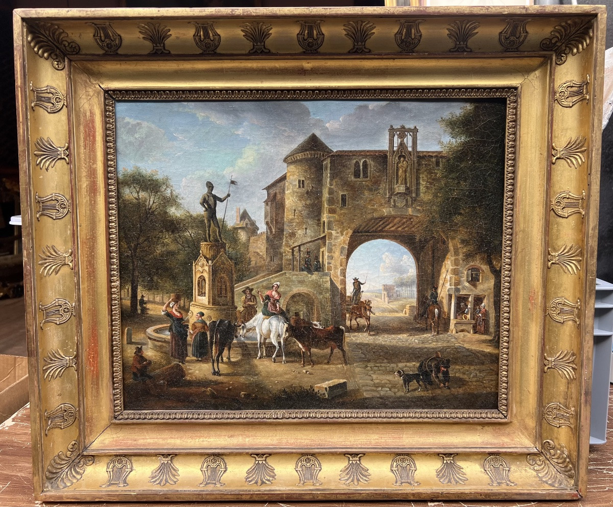 Jean-Louis de Marne (1752-1829) - Scène de village-photo-2