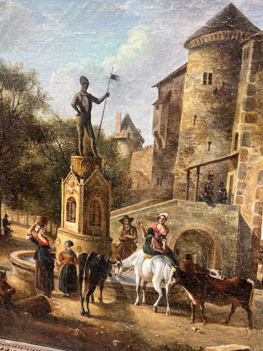 Jean-Louis de Marne (1752-1829) - Scène de village-photo-3