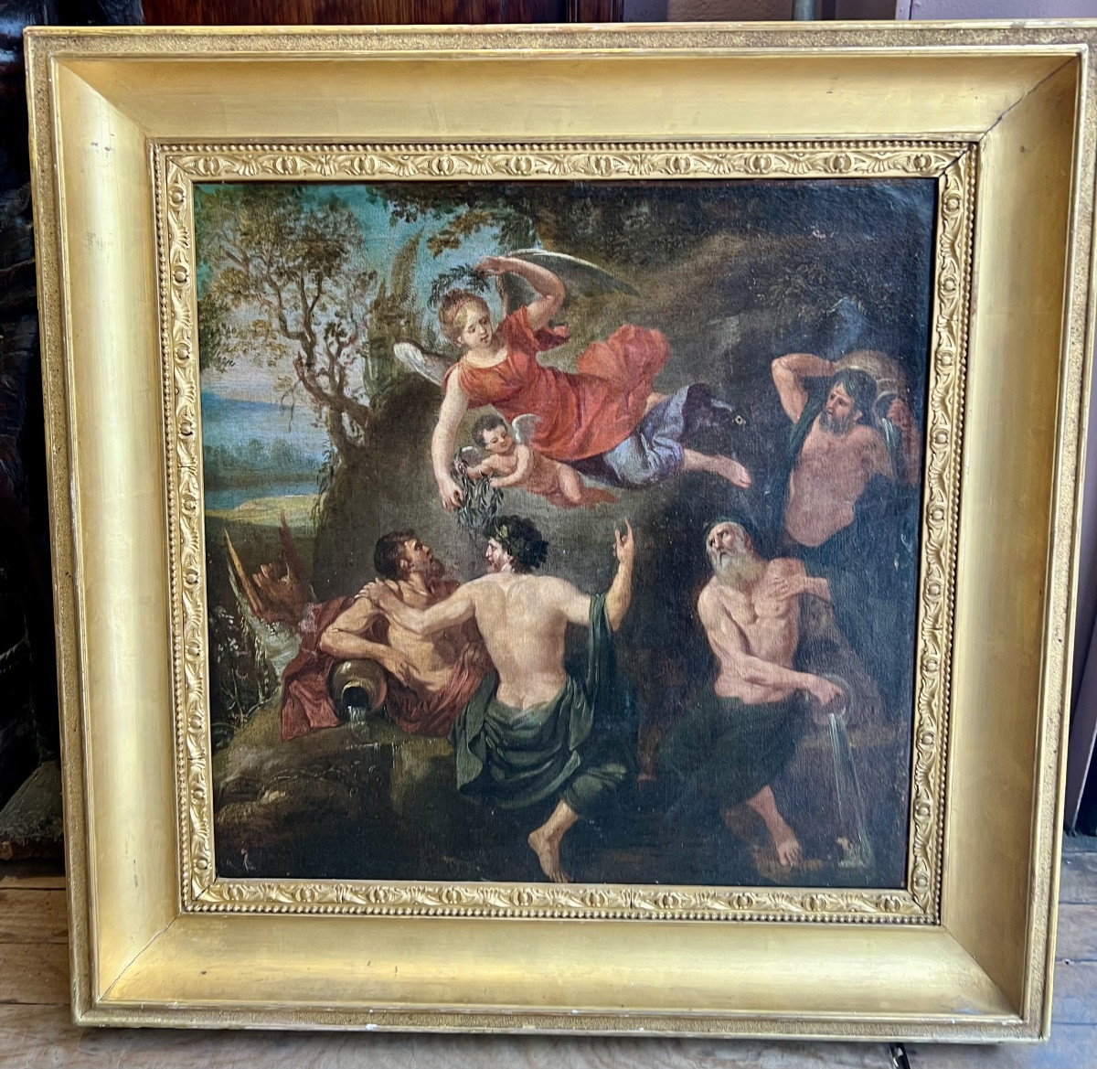 Antique Painting - Mythological Or Allegorical Scene - 17th/18th Century-photo-2