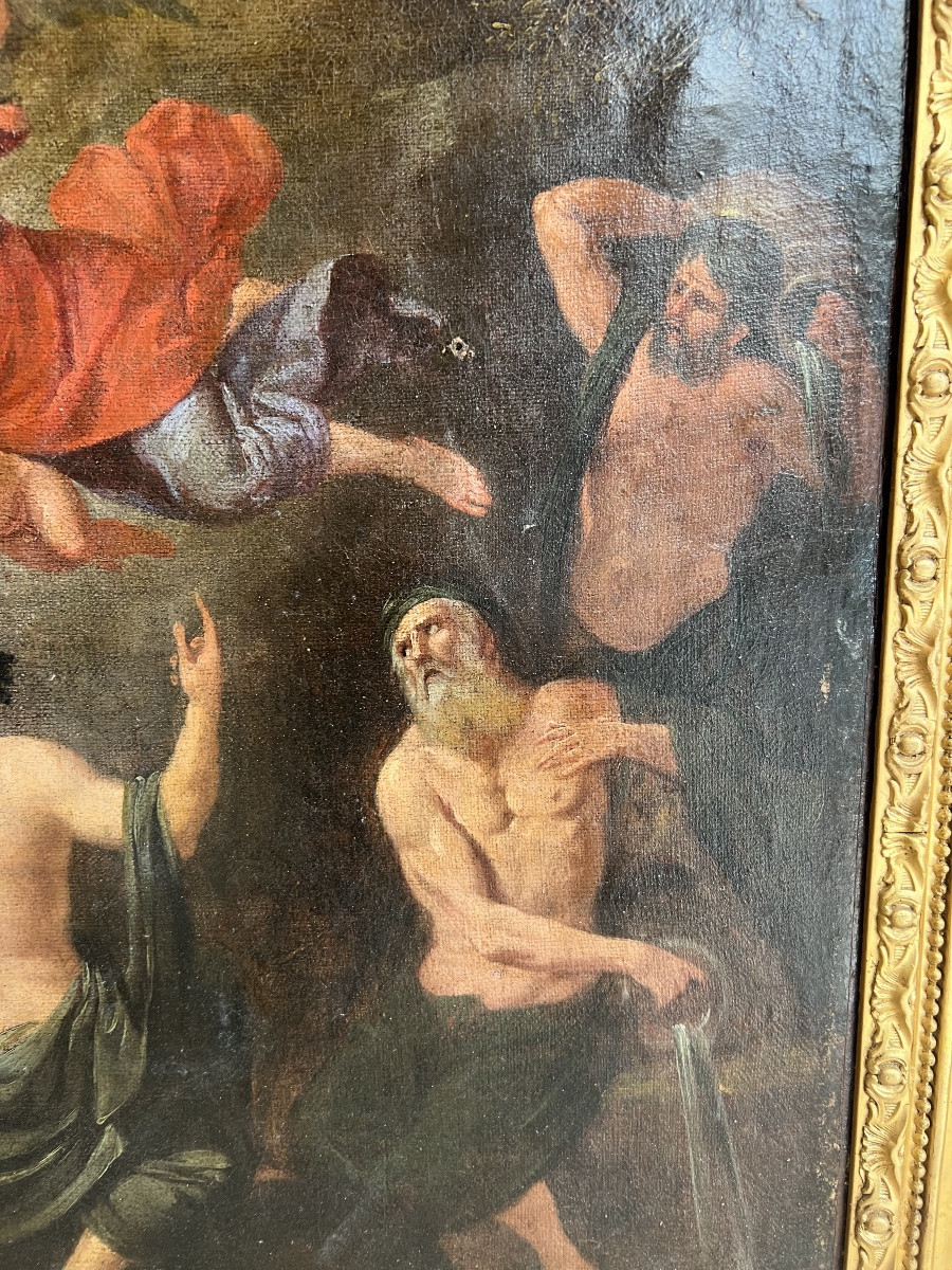 Antique Painting - Mythological Or Allegorical Scene - 17th/18th Century-photo-4