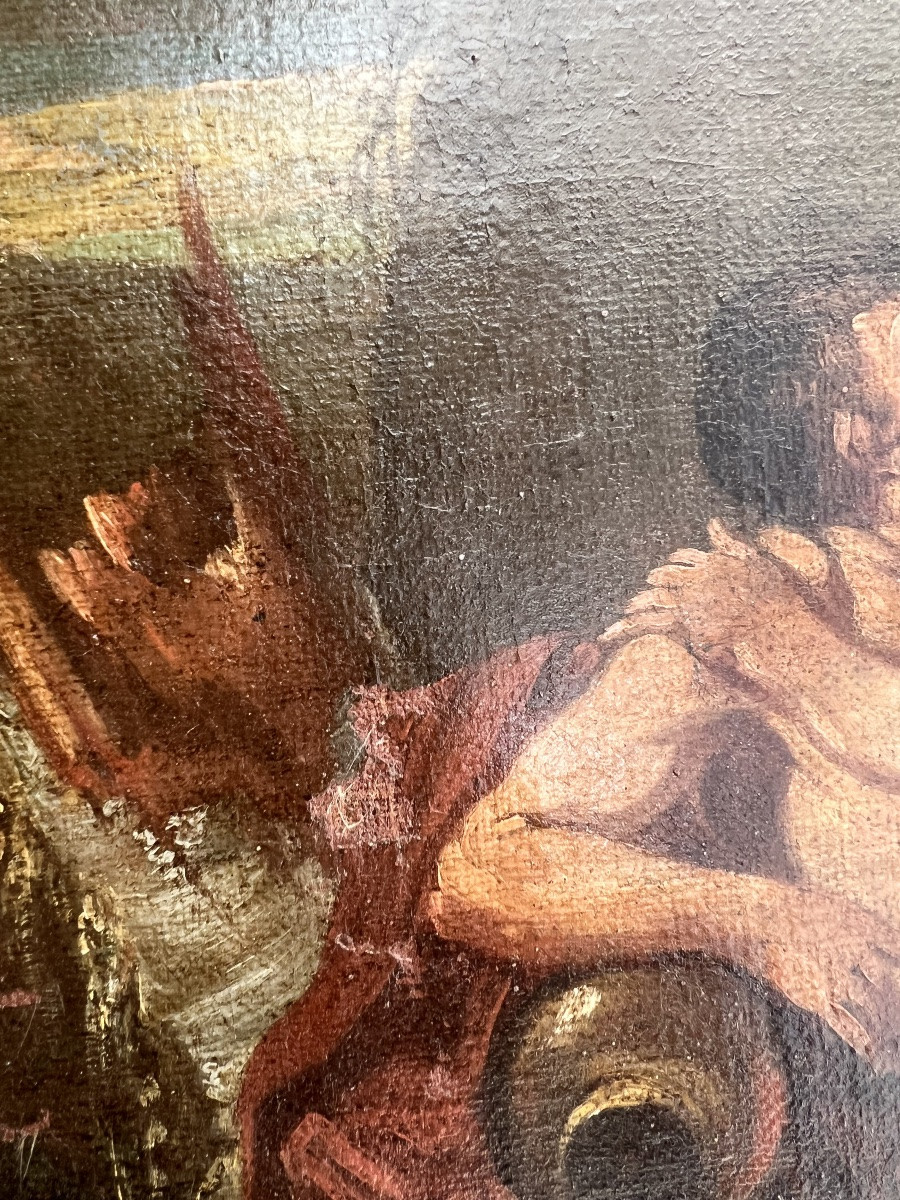 Antique Painting - Mythological Or Allegorical Scene - 17th/18th Century-photo-4