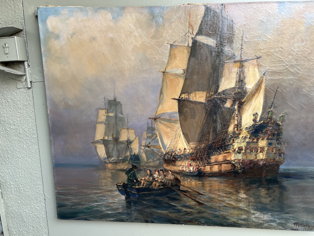 Henri Miloch (1898–1979) - Louis XIV At Sea, Approaching The Soleil Royal-photo-3