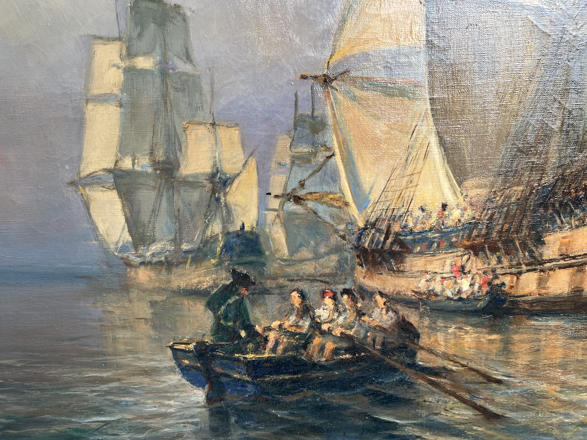 Henri Miloch (1898–1979) - Louis XIV At Sea, Approaching The Soleil Royal-photo-4