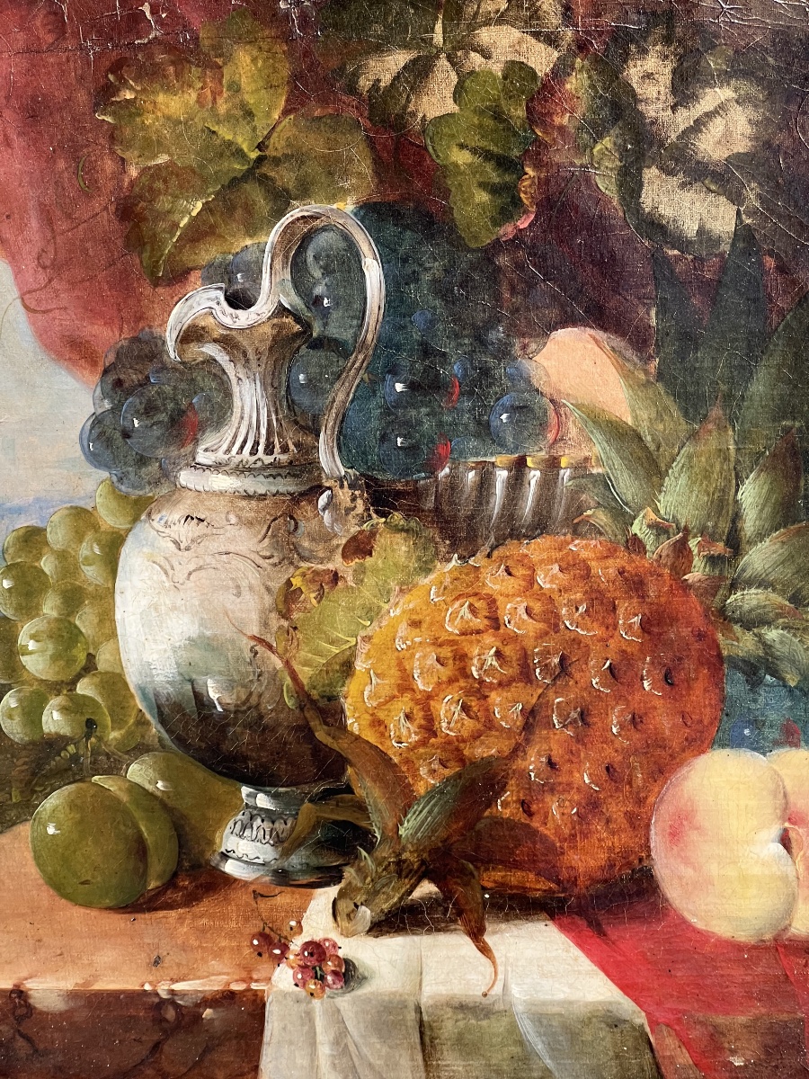 Still Life With Fruit - Signed, English School-photo-2
