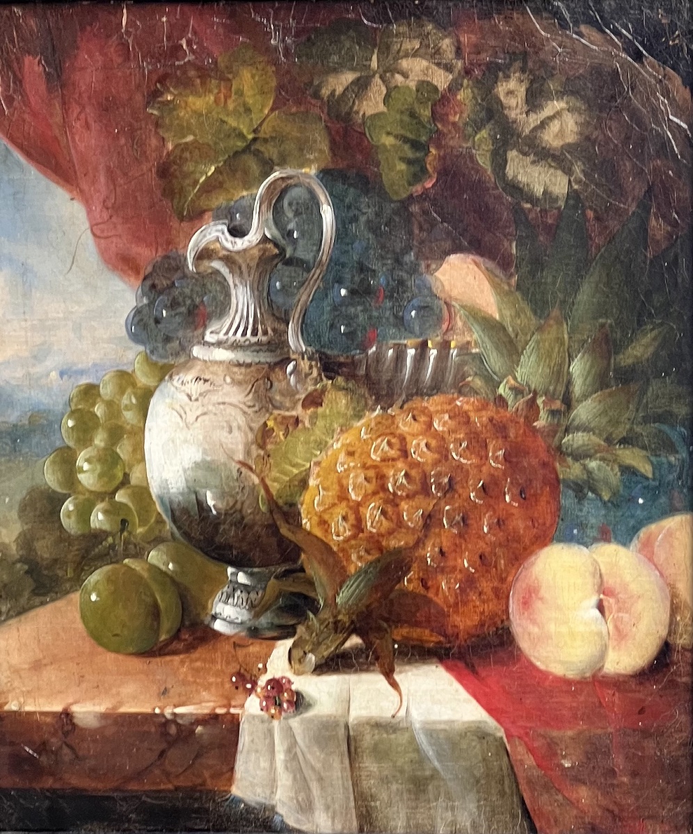 Still Life With Fruit - Signed, English School-photo-3