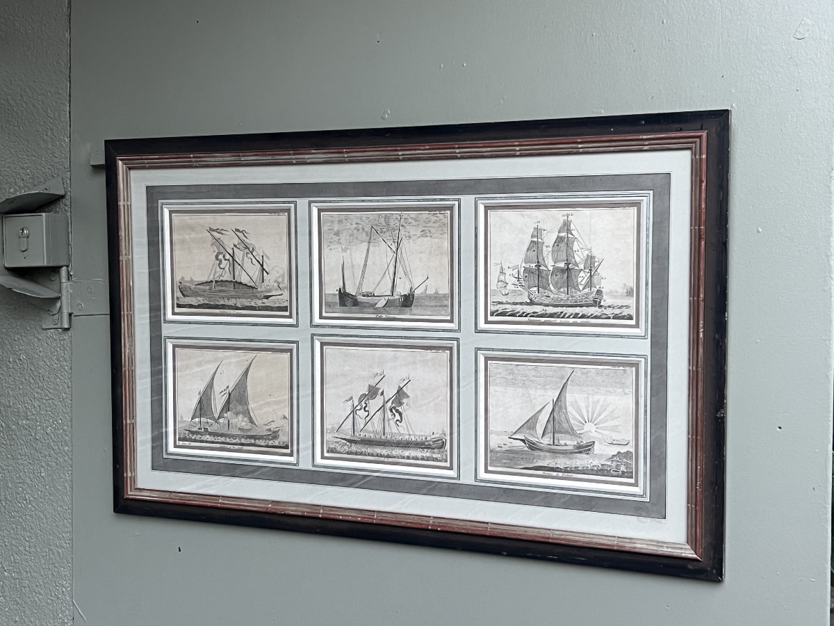 A Collection Of Six Engravings Depicting King Louis XIV's Ships-photo-2