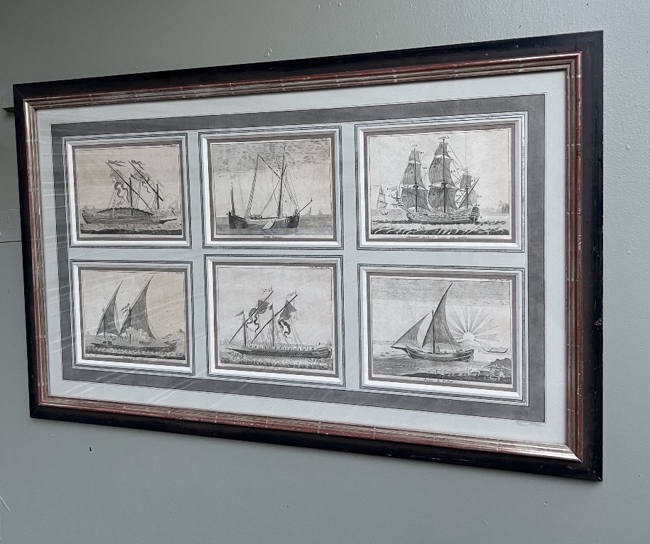 A Collection Of Six Engravings Depicting King Louis XIV's Ships-photo-1