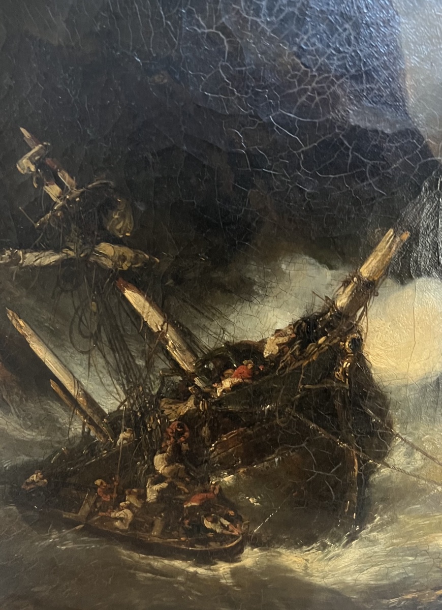 Eugène Isabey (1803–1886) — *crew In A Storm* — Signed And Dated 1839-photo-3