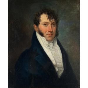 Portrait d’homme romantique vers 1820
