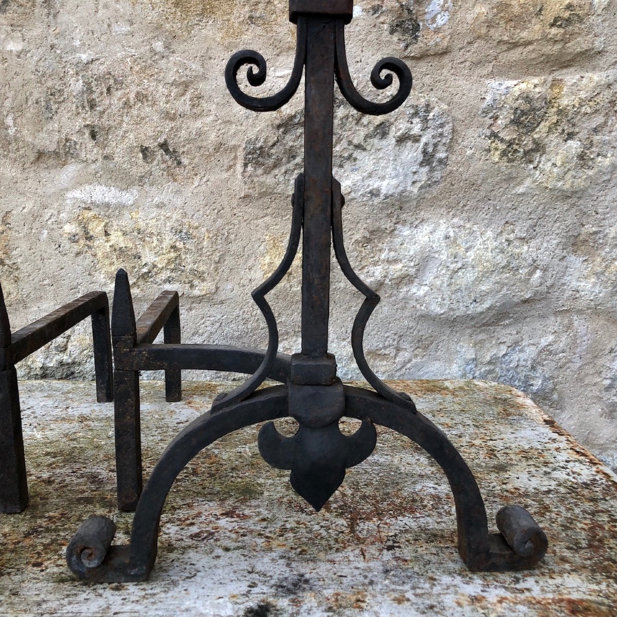 Chenets En Fer Forgé-photo-3