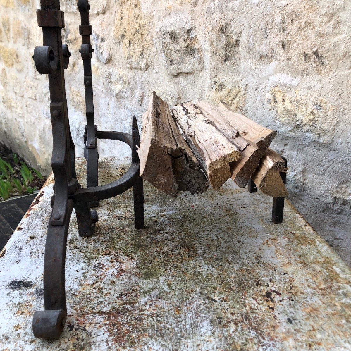 Chenets En Fer Forgé-photo-2