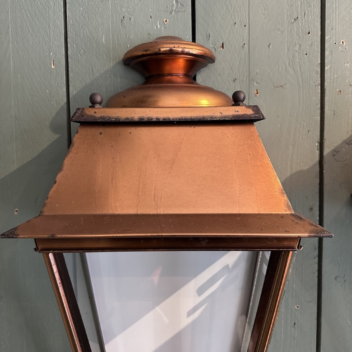 Pair Of Copper Wall Lanterns -photo-1