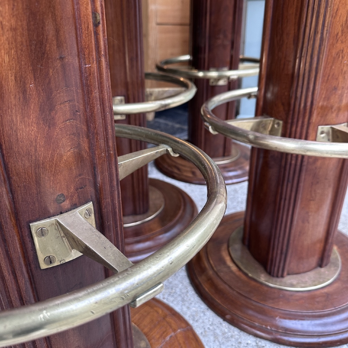 Set Of Four Ocean Liner Stools-photo-4