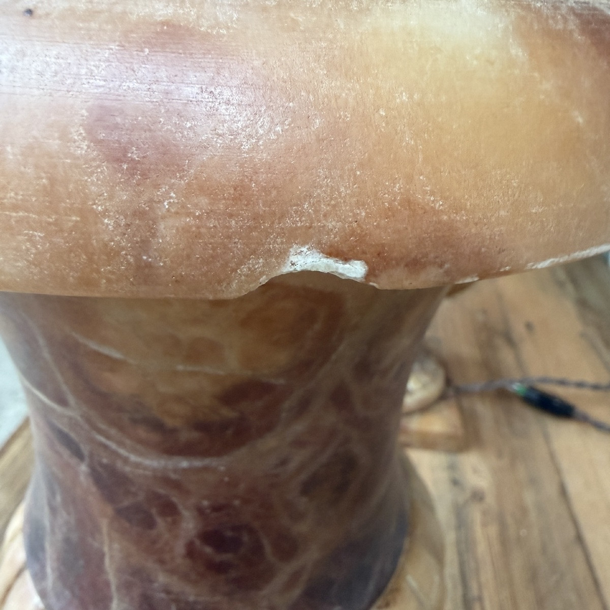 Paire de lampes en albâtre-photo-3