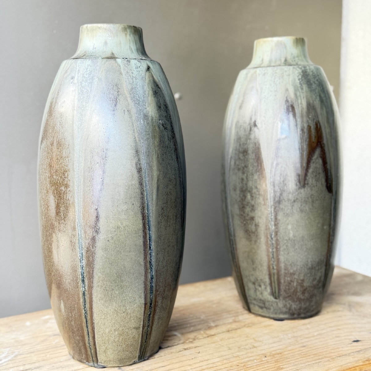 Pair Of Grès Vases -photo-1
