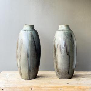 Pair Of Grès Vases