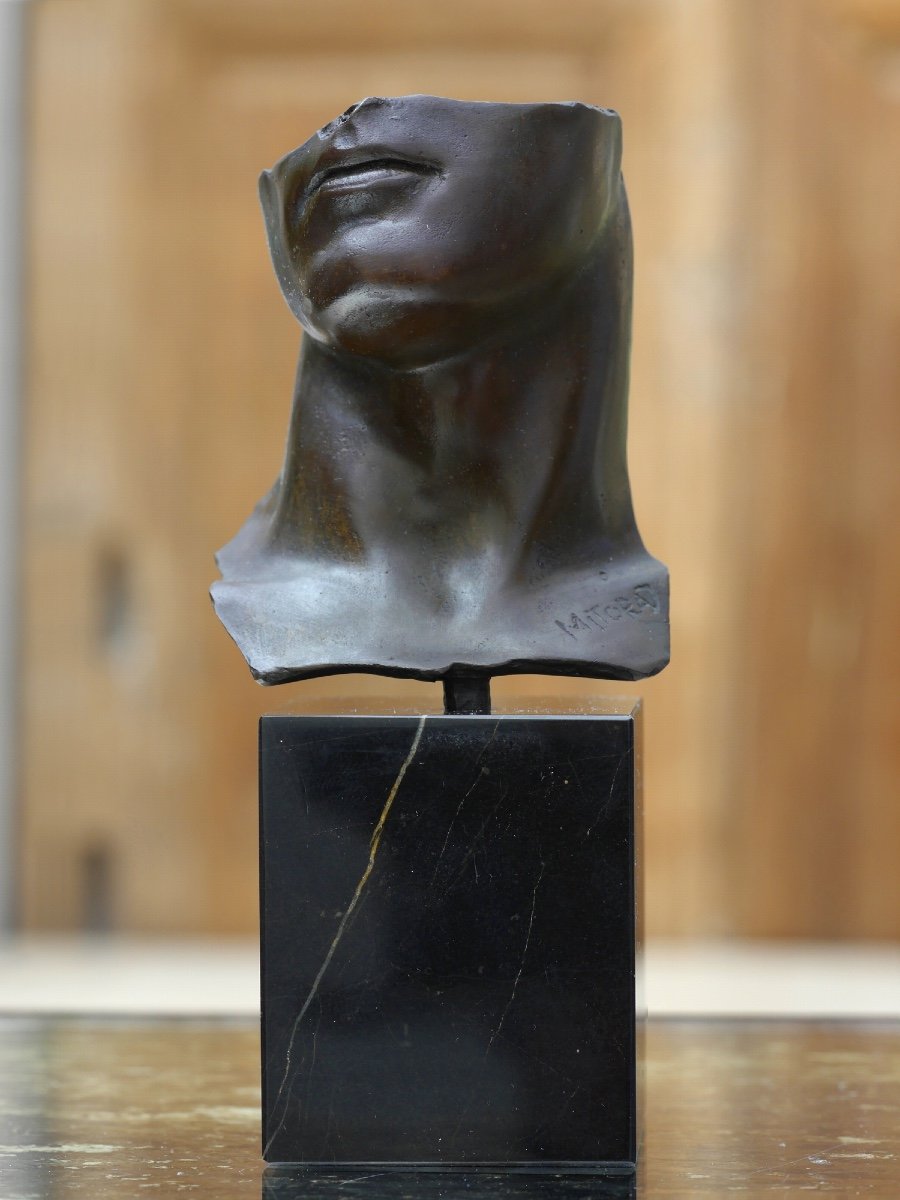 Sculpture Bronze « tête d’homme » par Igor Mitoraj 
