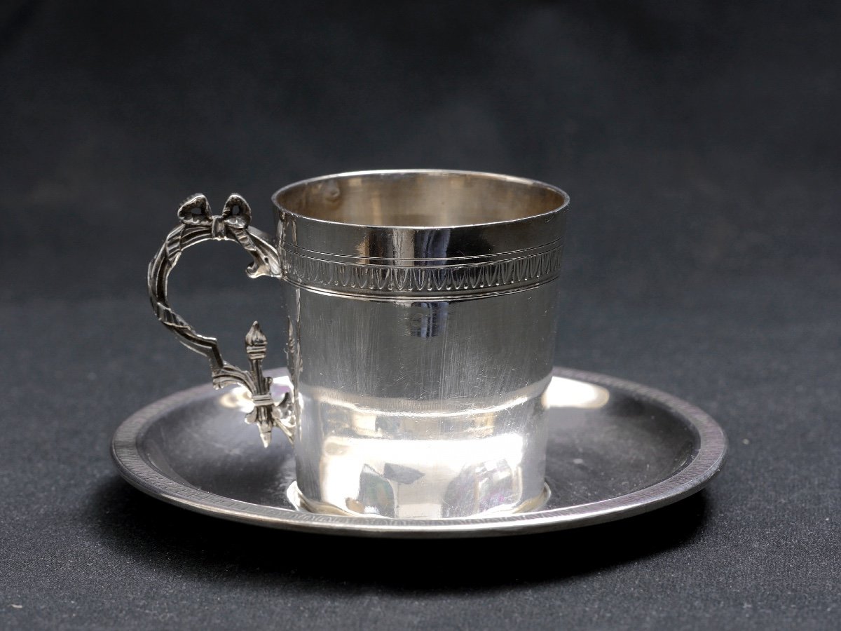 Sterling Silver Cup And Saucer-photo-4