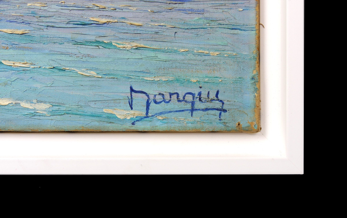 Saint-tropez, The Small Fishing Port Of La Ponche By Henri Edouard Bargin (1906-1980)-photo-2