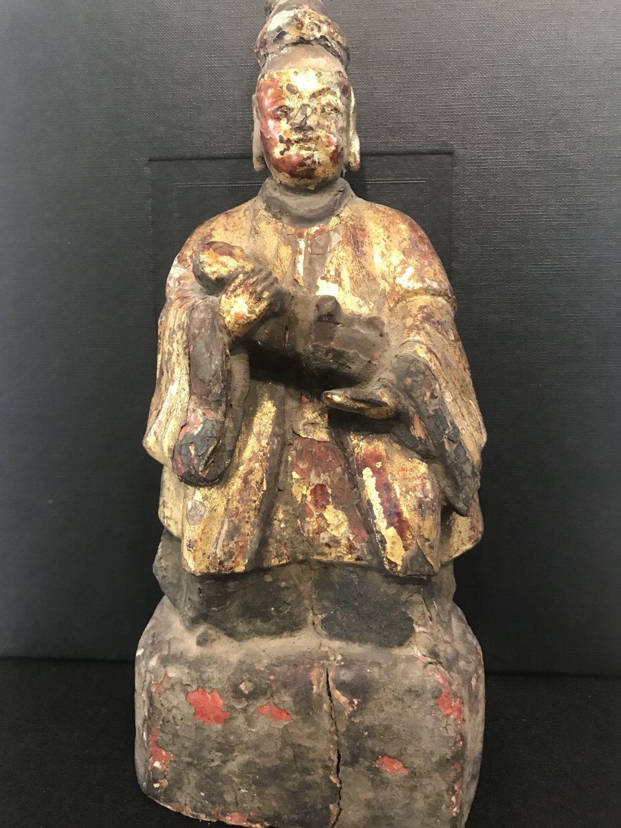 Golden Wood Statuette