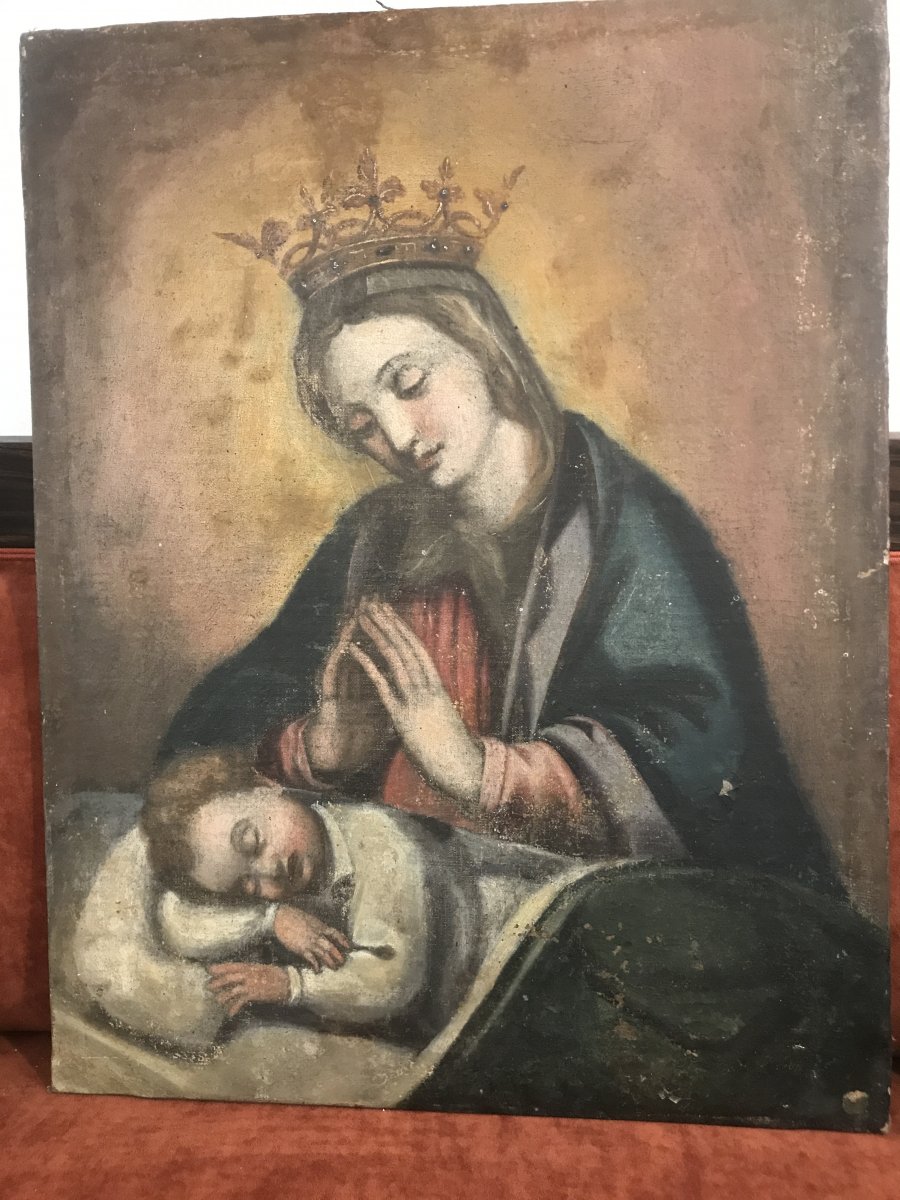 Madonna And Child / Painting End XVIII Eme